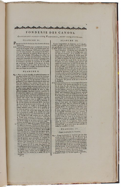 FONDERIE DE CANONS. Contenant VENTE-CINQ planches, dont cinqe doublés. "Recueil …