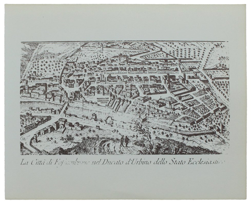 FOSSOMBRONE: ANTICA MAPPA / VEDUTA - Ristampa anastatica (1970 ca.) | Immagine principale