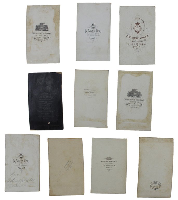 FOTOGRAFIE D'EPOCA 10 ritratti UOMO (vintage) Formato 10x6 cm montate …