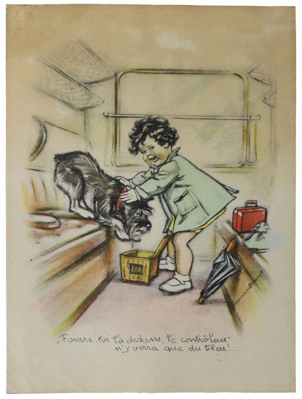 FOURRE TOI LA DEDANS. Litografia a colori. | Immagine principale