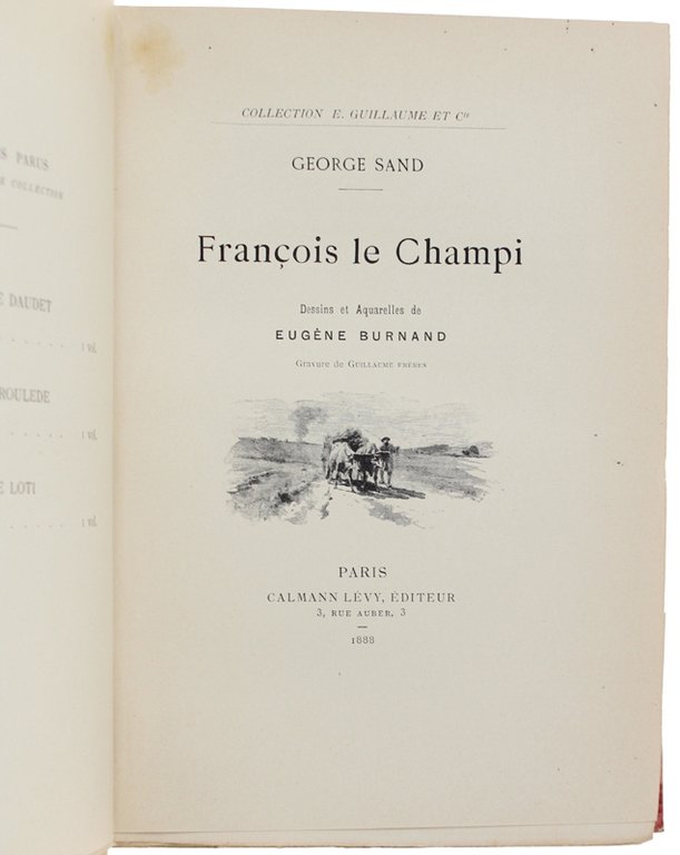 FRANÇOIS LE CHAMPI. Dessins et acquarelles de Eugène Burnand, gravure …
