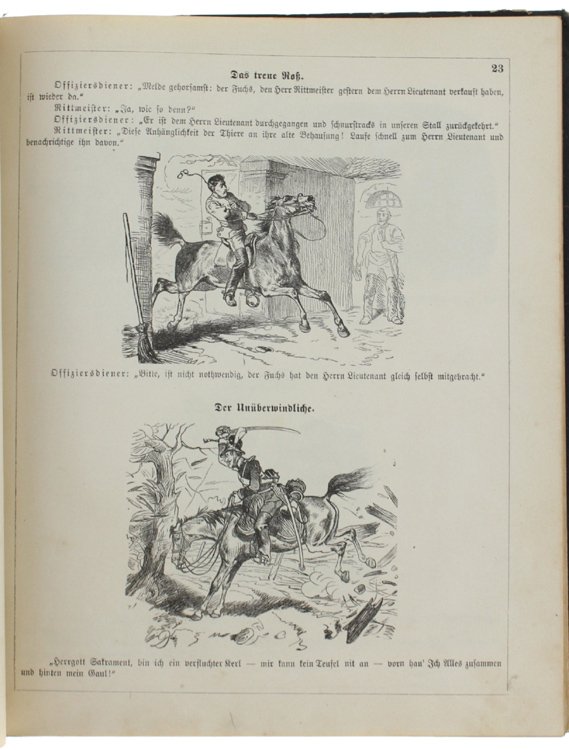 GENERAL ROCKSCHÖSSELS ERINNERUNGEN. Heitere Bilder aus dem Soldatenleben. Teil I …