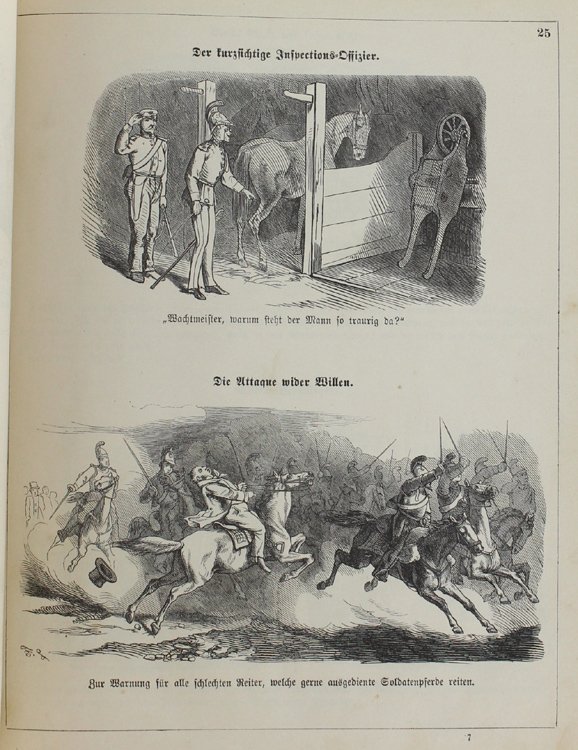 GENERAL ROCKSCHÖSSELS ERINNERUNGEN. Heitere Bilder aus dem Soldatenleben. Teil I …