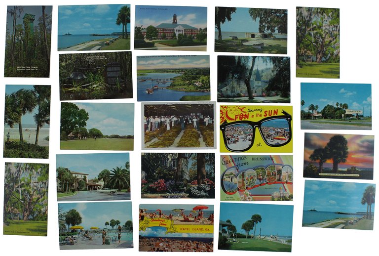 GEORGIA SPECIAL OFFER: 38 VINTAGE ORIGINAL USA POSTCARDS, ALL MINT …