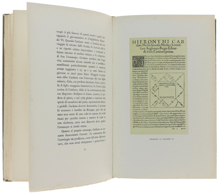 GEROLAMO CARDANO. Matematico - Medico e Filosofo Naturale.