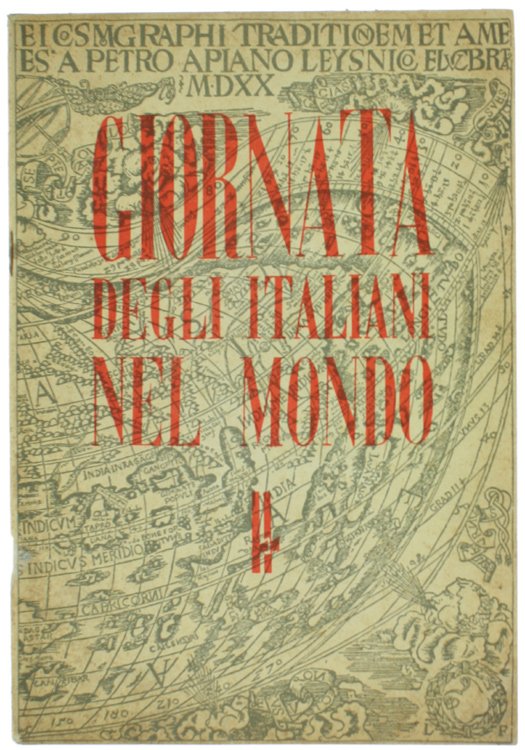 GIORNATA DEGLI ITALIANI NEL MONDO - ANNO XVIII.