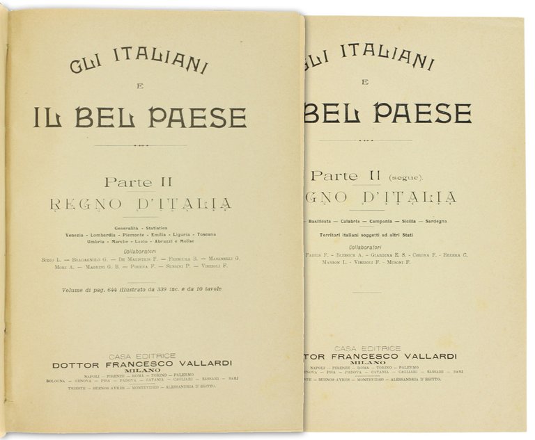 GLI ITALIANI E IL BEL PAESE. Parte II: REGNO D'ITALIA.