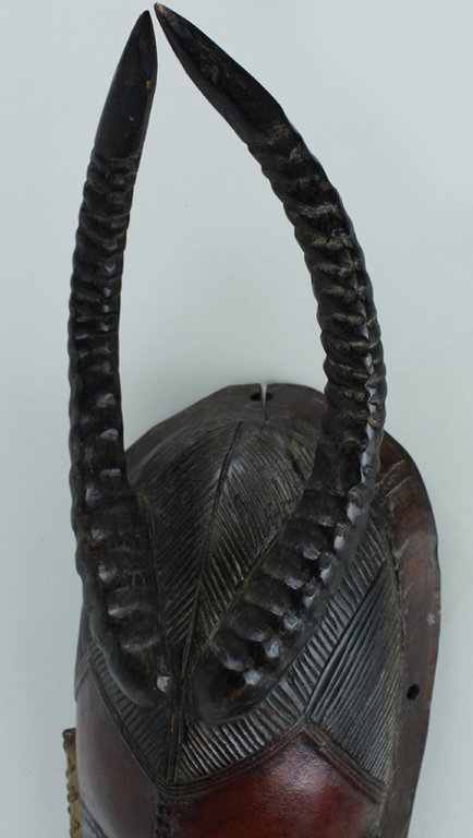 GRANDE MASCHERA AFRICANA, BELLISSIMA, SCOLPITA IN LEGNO e colorata, misura …