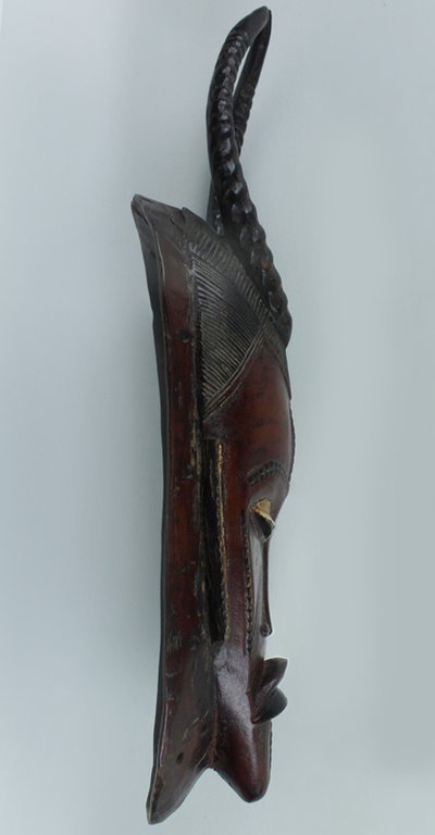 GRANDE MASCHERA AFRICANA, BELLISSIMA, SCOLPITA IN LEGNO e colorata, misura …