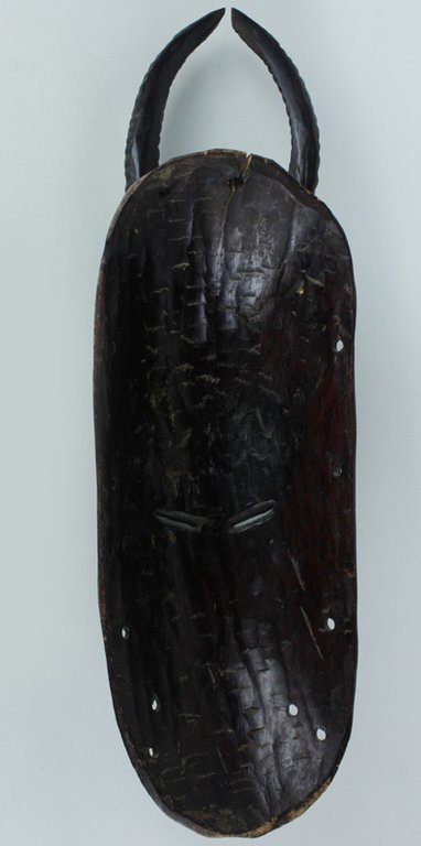 GRANDE MASCHERA AFRICANA, BELLISSIMA, SCOLPITA IN LEGNO e colorata, misura …