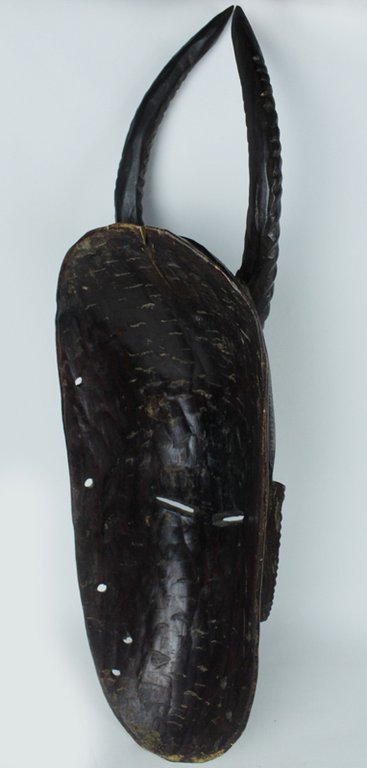 GRANDE MASCHERA AFRICANA, BELLISSIMA, SCOLPITA IN LEGNO e colorata, misura …