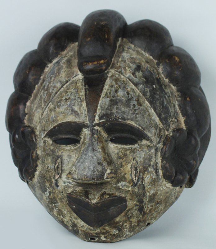 GRANDE MASCHERA ARTE AFRICANA DEL CAMERUN vintage, misura cm 30x33x15 …