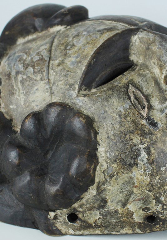 GRANDE MASCHERA ARTE AFRICANA DEL CAMERUN vintage, misura cm 30x33x15 …