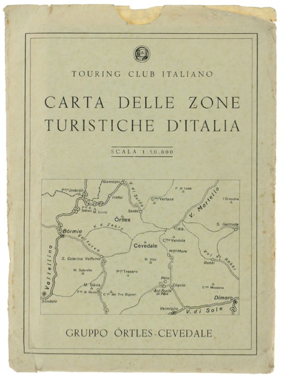 GRUPPO ORTLES-CEVEDALE. Carta delle zone turistiche d'Italia - scala 1:50.000
