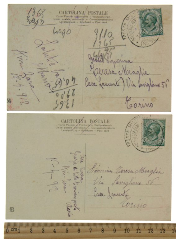 GUERRA ITALO-TURCA: 2 CARTOLINE DELL'EPOCA viaggiate, ottimo stato
