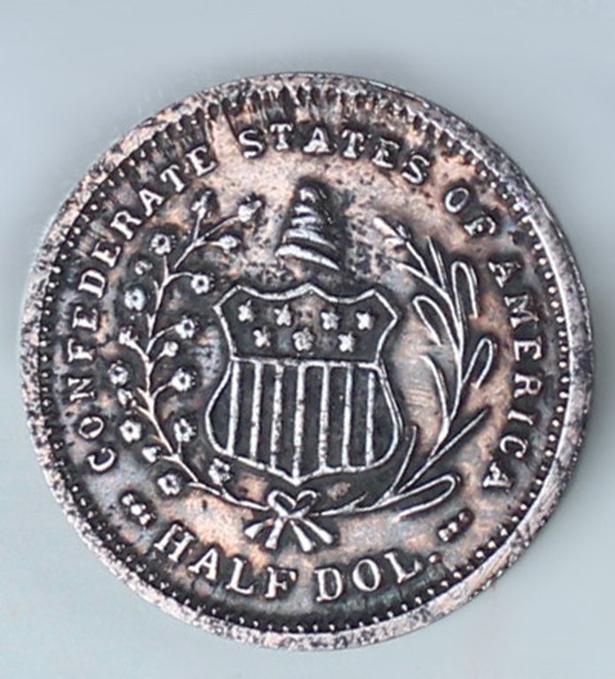 HALF DOLLAR 1861 MONETA CARRARMATO PERUGINA | Immagine Gallery 3