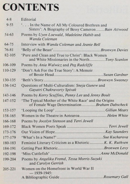 HECATE. An Interdisciplinary Journal of Women's Liberation. Vol. XII, no's. …