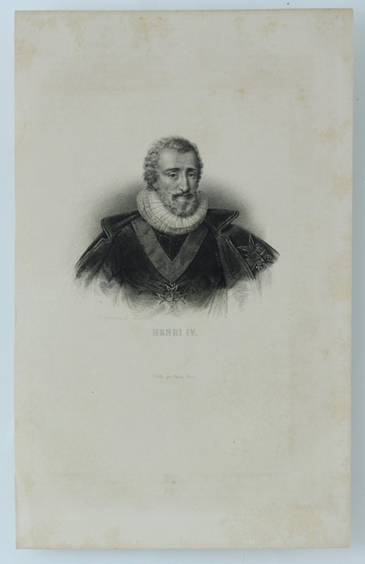 HENRI IV. [Gravure authentique du XIXe siècle - original print]