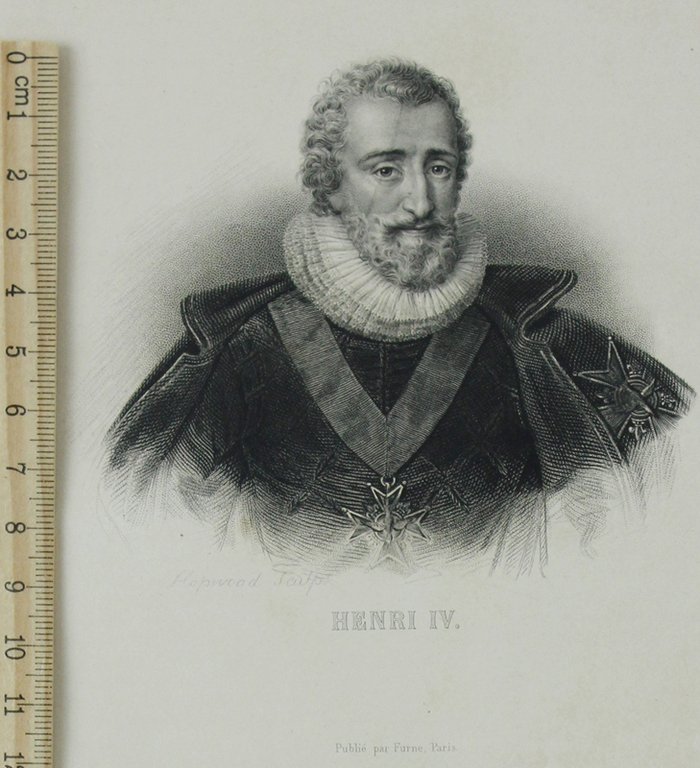 HENRI IV. [Gravure authentique du XIXe siècle - original print]
