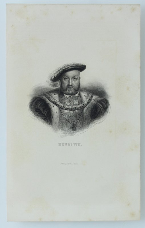 HENRI VIII. [Gravure authentique du XIXe siècle - original print]