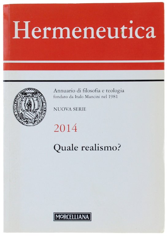 HERMENEUTICA, Annuario di filosofia e teologia, 2014. QUALE REALISMO? | Immagine Gallery 2