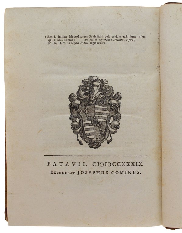 HIERONYMI FRACASTORII VERONENSIS, ADAMI FUMANI CANONICI VERONENSIS, ET NICOLAI ARCHII … | Immagine Gallery 7