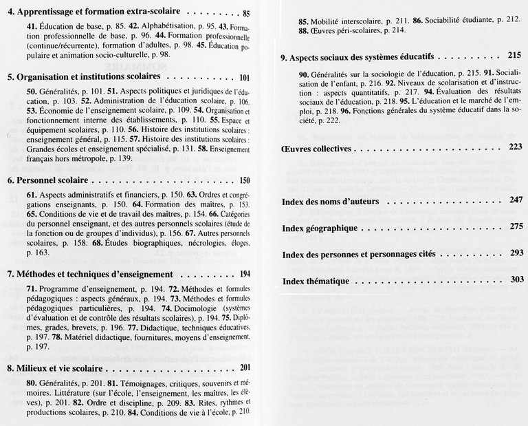 HISTOIRE DE L'EDUCATION. N° 71-72 - septembre 1996