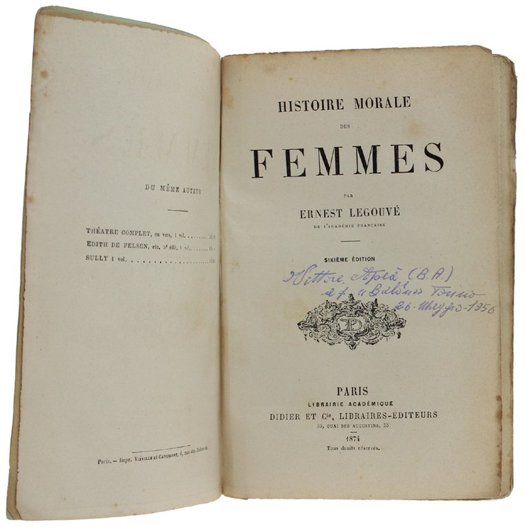 HISTOIRE MORALE DES FEMMES