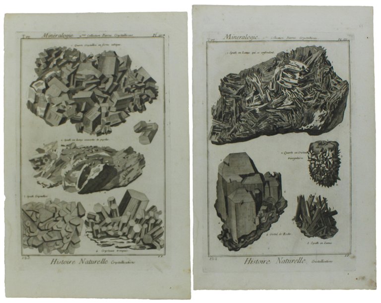 HISTOIRE NATURELLE, PIERRES (Minéralogie Collection Pierre Crystallisèes) - Eight Original …