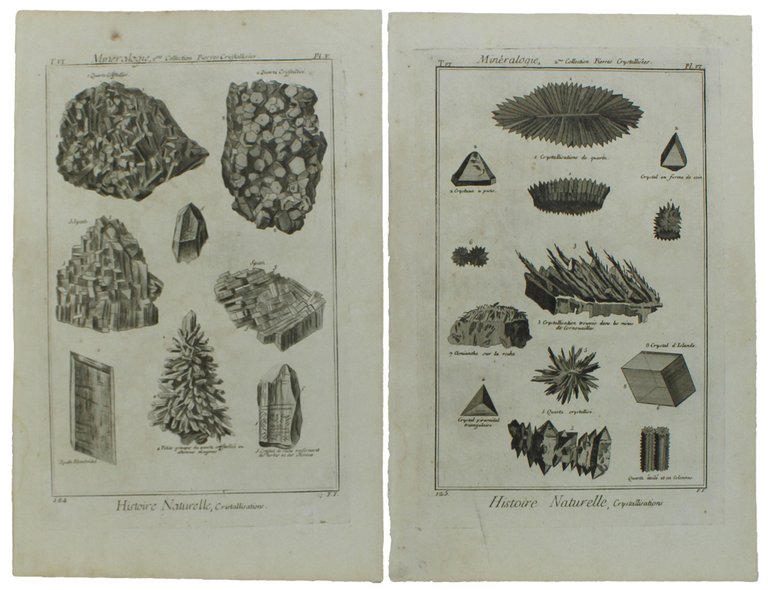 HISTOIRE NATURELLE, PIERRES (Minéralogie Collection Pierre Crystallisèes) - Eight Original …