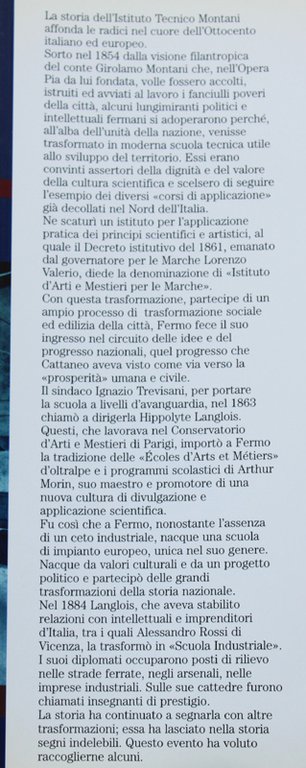 I.T.I. 'MONTANI' FERMO 150 - Scuola tecnica & società moderna.
