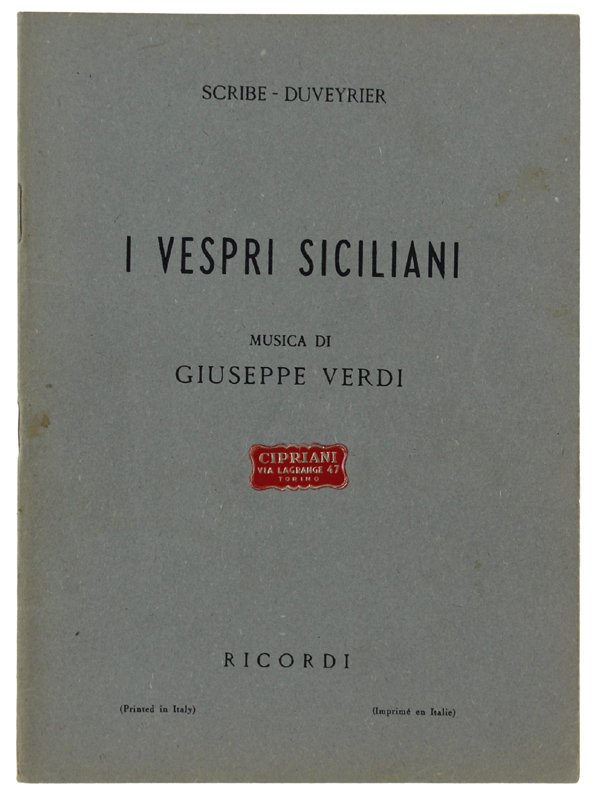 I VESPRI SICILIANI. Dramma in 5 atti. Musica di Giuseppe … | Immagine principale