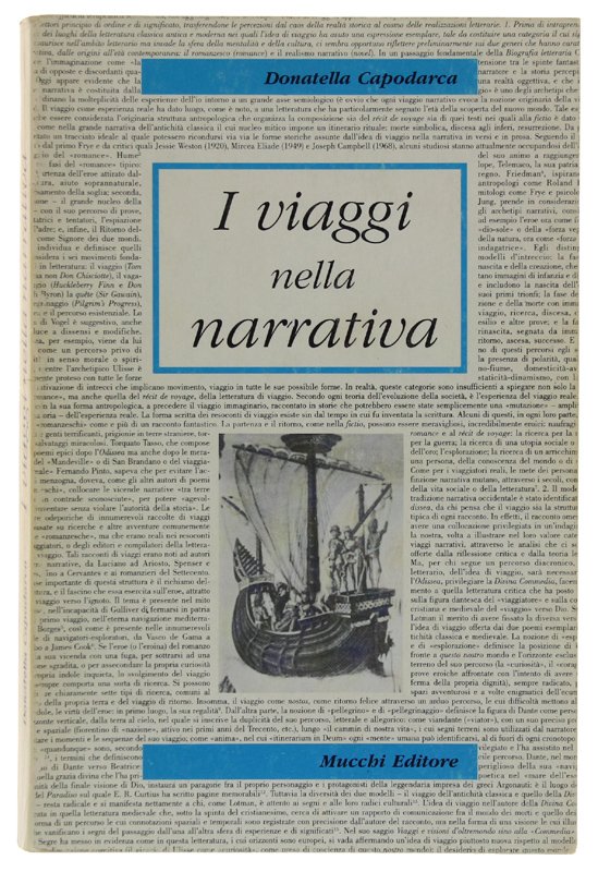 I VIAGGI NELLA NARRATIVA