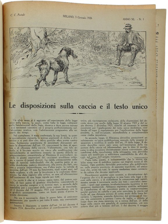 IL CACCIATORE ITALIANO - Annata 1926 completa.