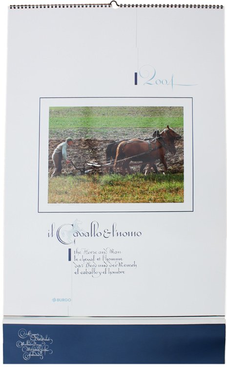 IL CAVALLO E L'UOMO - FOTOCALENDARIO BURGO 2004.