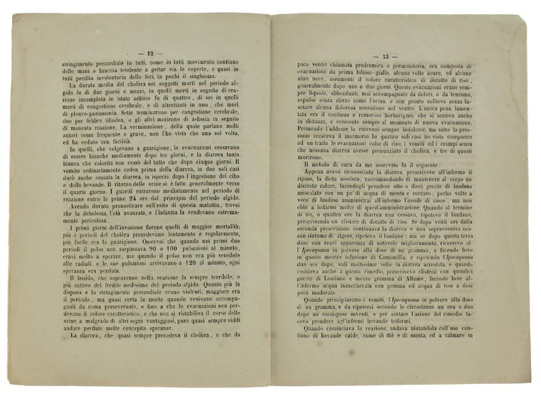 IL CHOLERA NEL COMUNE DI CAIRO mri mesi di agosto …