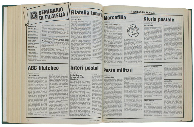 IL COLLEZIONISTA - ITALIA FILATELICA. Secondo semestre 1979 completo.