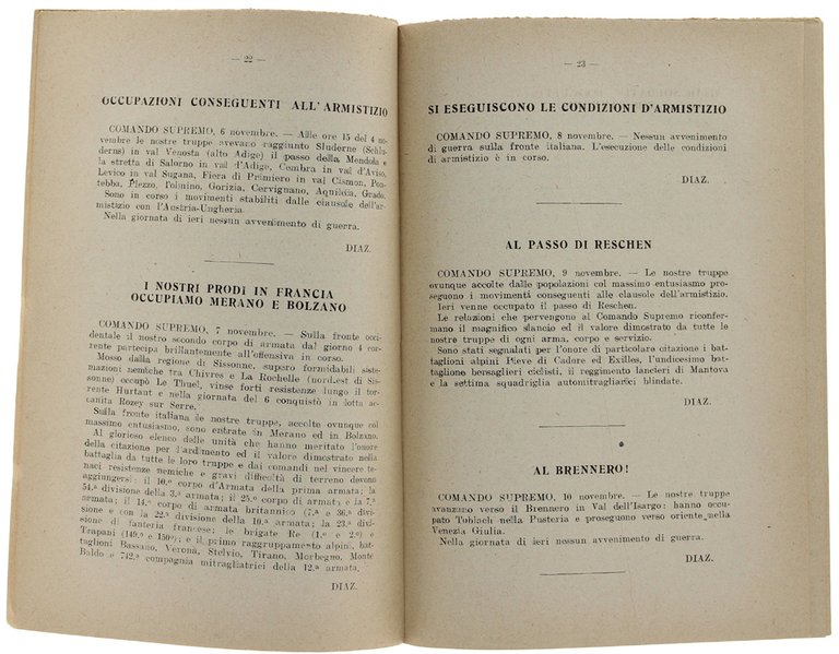IL DIARIO DELLA NOSTRA GUERRA - BOLLETTINI UFFICIALI dell'Esercito e …
