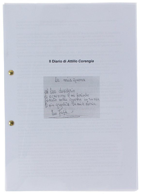 IL DIARIO DI ATTILIO CORENGIA [fotocopia]