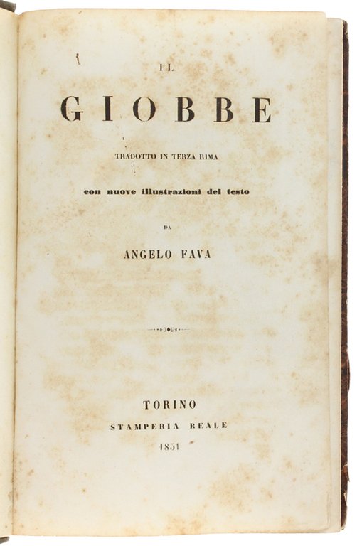 IL GIOBBE tradotto in terza rima | Immagine Gallery 2