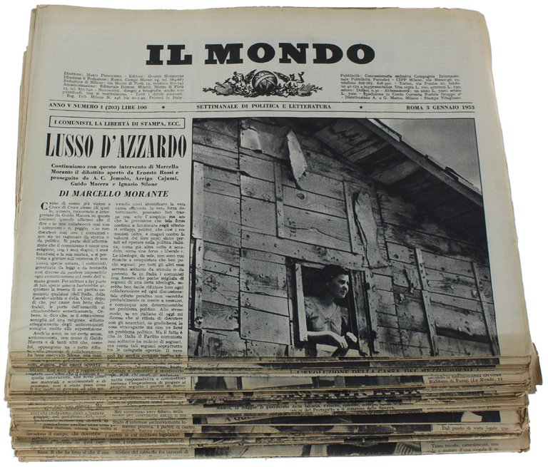 IL MONDO. Annata 1953 completa - Settimanale Politico Economico e …