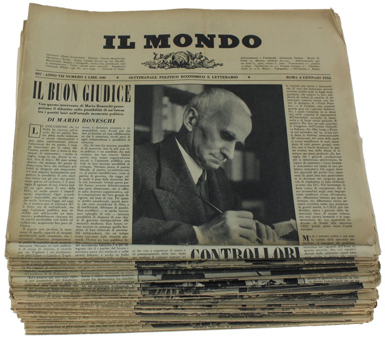 IL MONDO. Annata 1955 completa - Settimanale Politico Economico e …