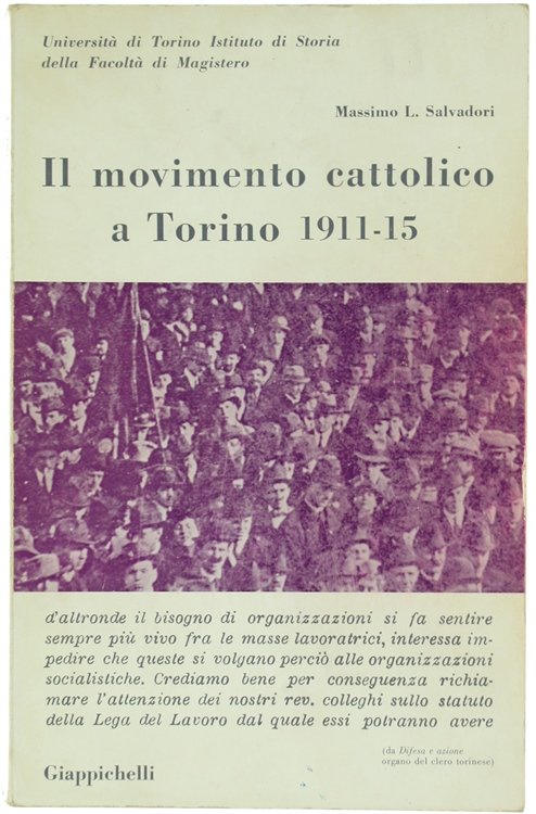 IL MOVIMENTO CATTOLICO A TORINO 1911-15.