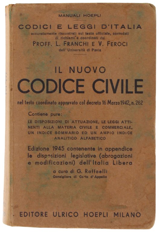IL NUOVO CODICE CIVILE (nuova edizione aggiornata al 31 gennaio …