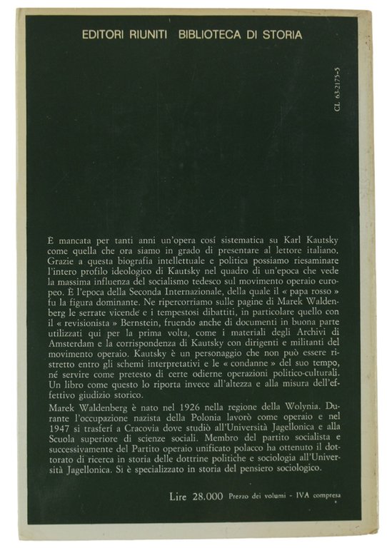 IL PAPA ROSSO KARL KAUTSKY