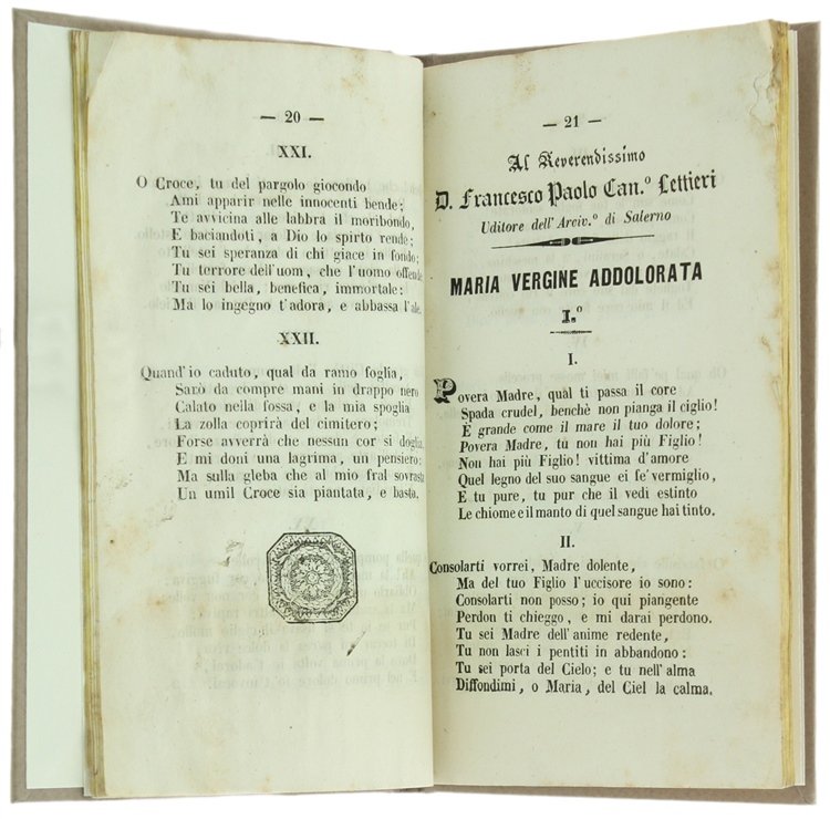 IL POETA E LA RELIGIONE. Versi