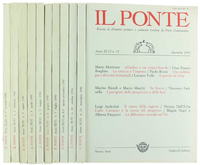 IL PONTE. Annata 1990 completa. Rivista di dibattito politico e …
