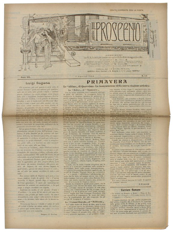 IL PROSCENIO. Giornale Artistico Teatrale. Anno 1904 (35 numeri) | Immagine Gallery 2
