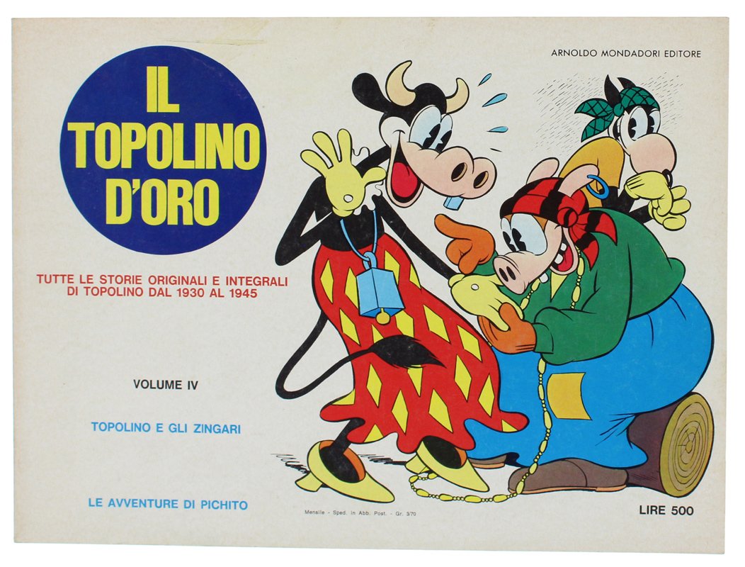 IL TOPOLINO D'ORO volume IV 1970. Copertina, dorso e interno …
