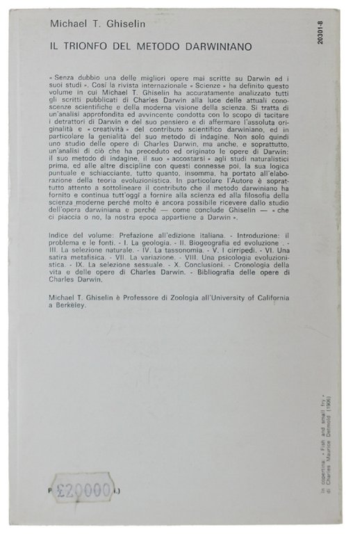 IL TRIONFO DEL METODO DARWINIANO